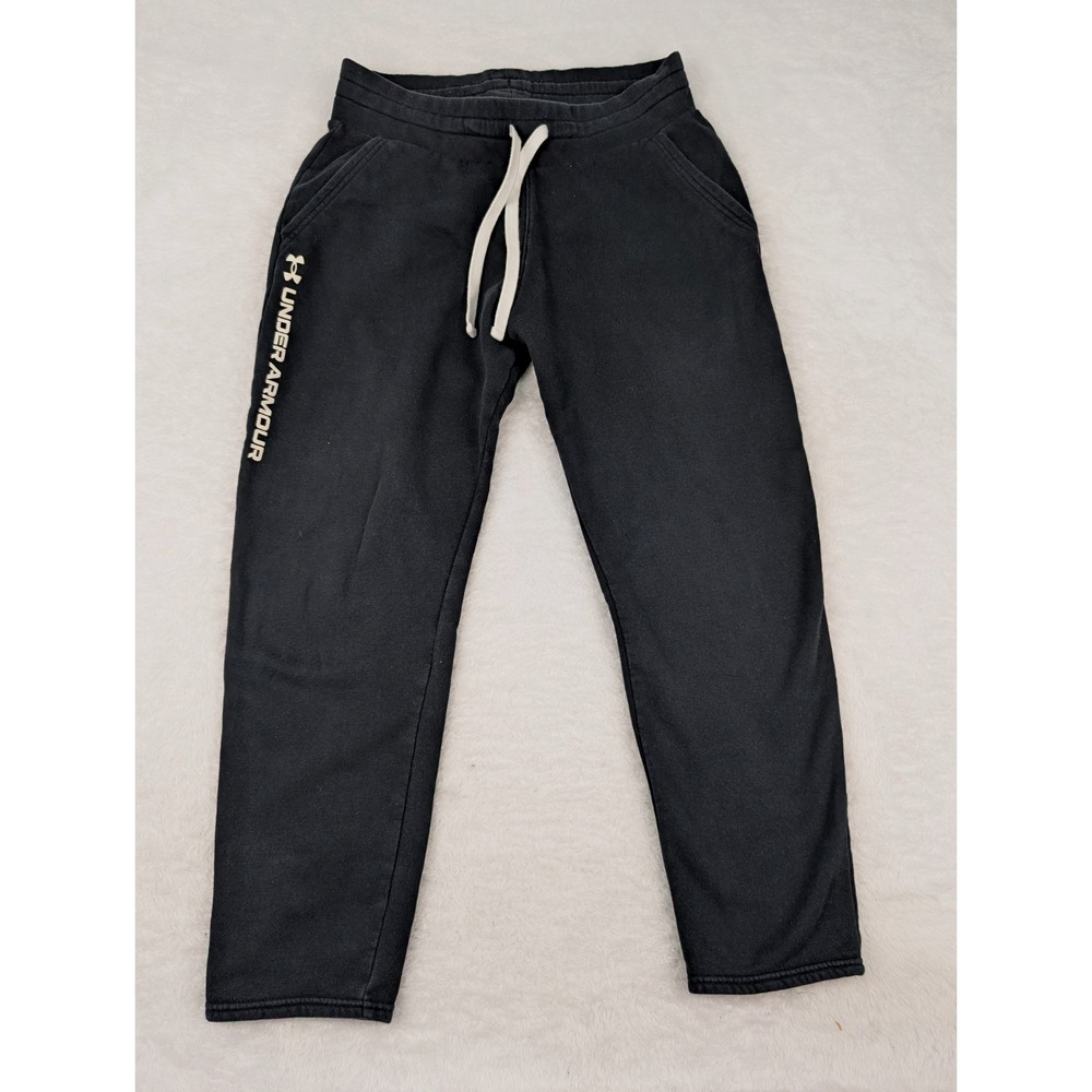 Under Armour Sweatpants Men's L Black Joggers Rival Fleece Tapered Leg Gym